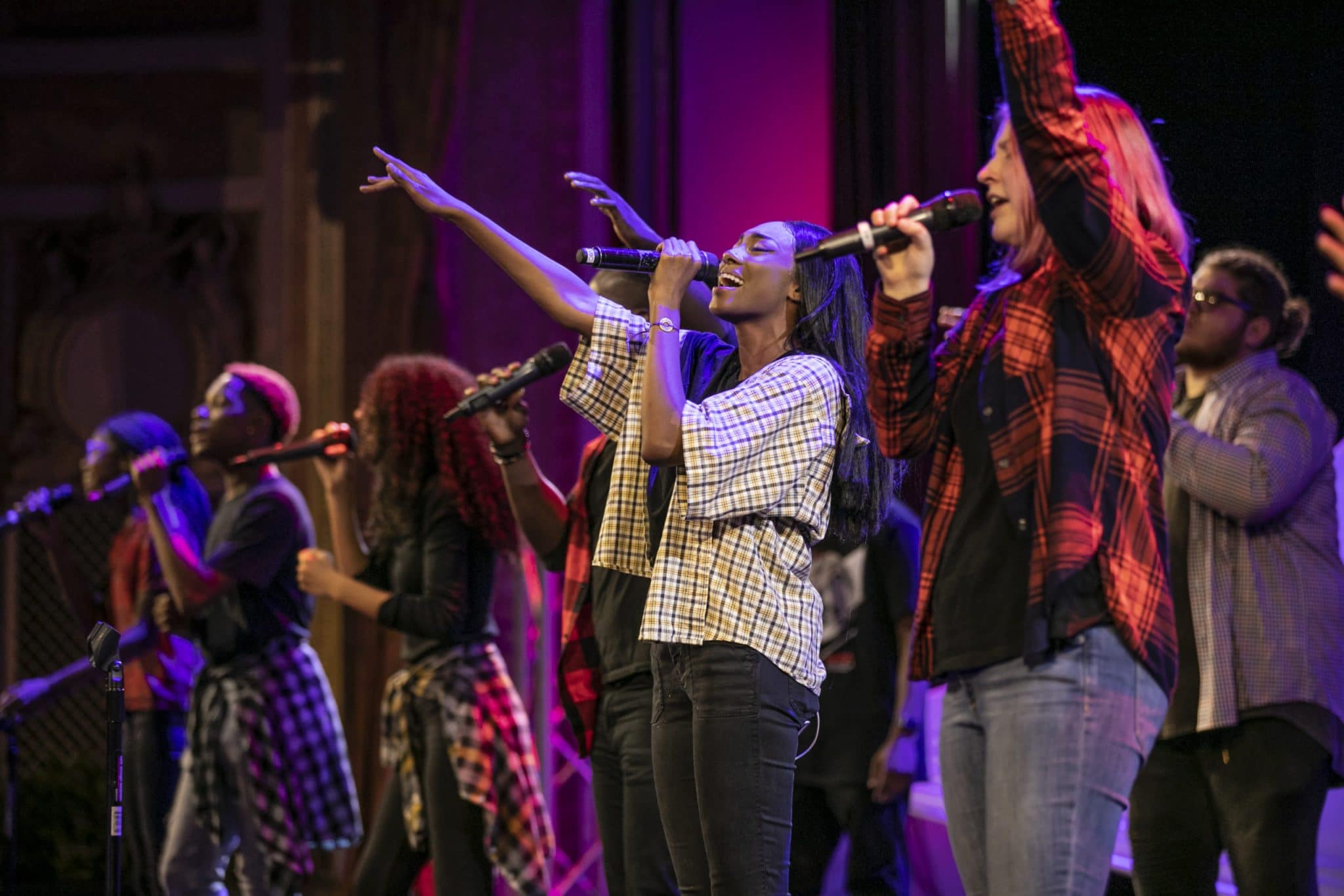choir singing on stage