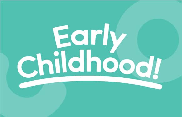 Early Childhood white text sky blue background thumbnail