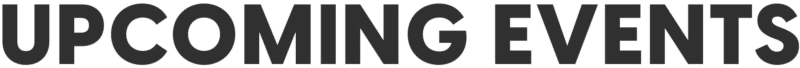 Upcoming Events logo fonts black
