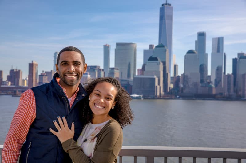 lovely couple smiling