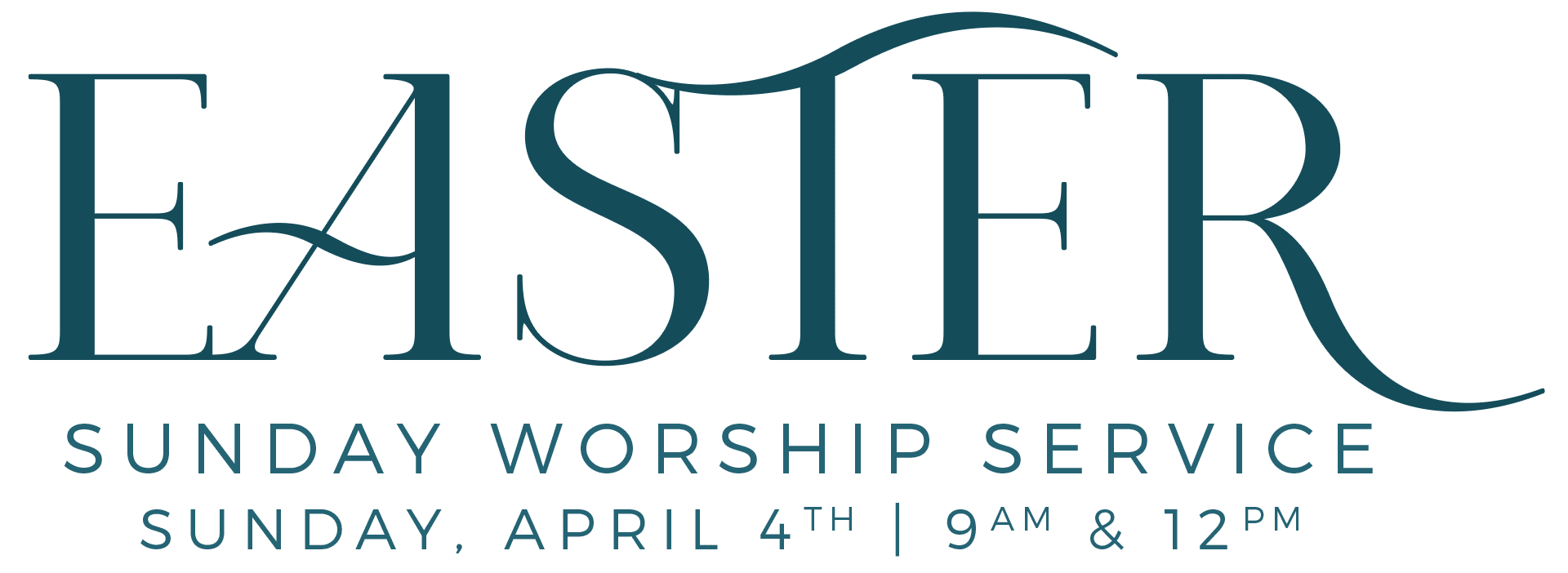 Easter Sunday Worship Service banner