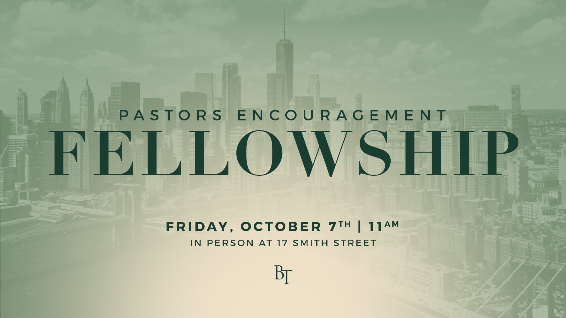 The Brooklyn Tabernacle Pastors encouragement Fellowship header