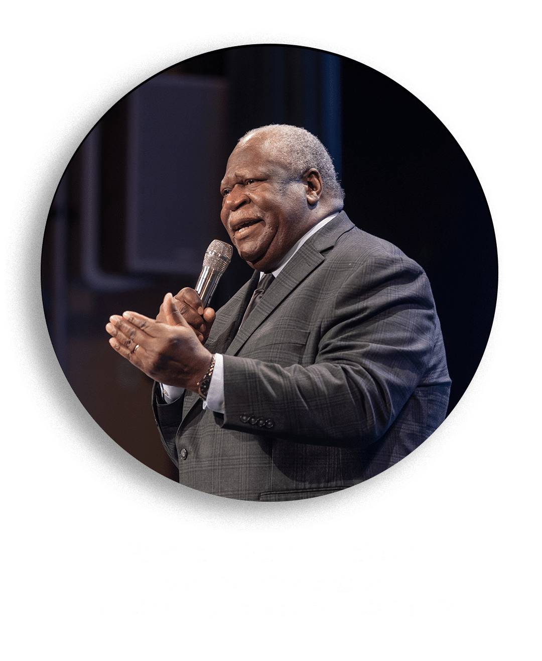 Pastor Ron Brown preaching