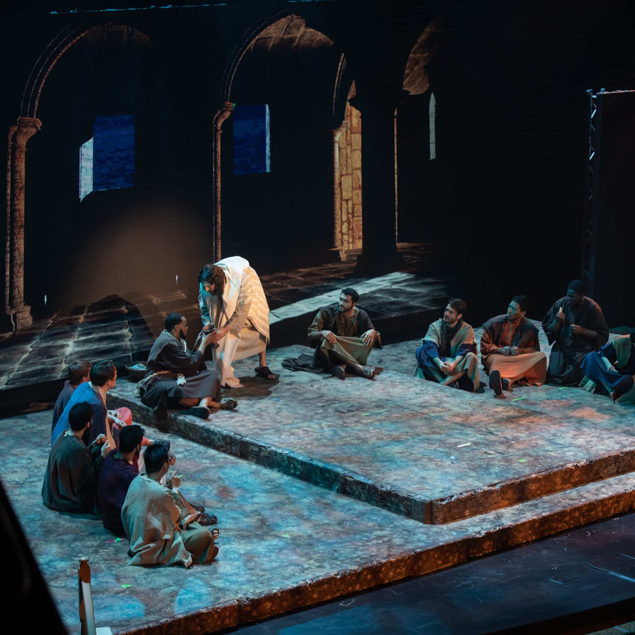 Jesus and disciples having a meal - The Story of Love