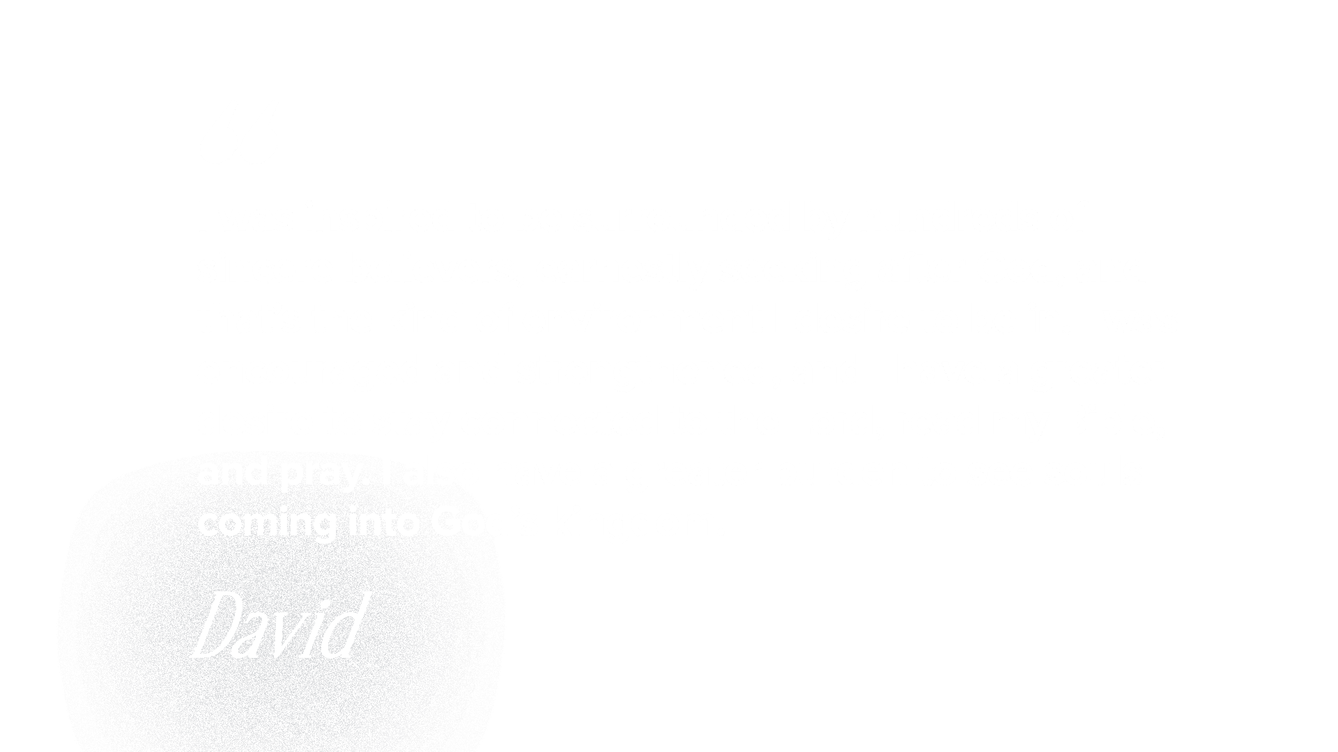 David's testomnial of conference at the Brooklyn Tabernacle