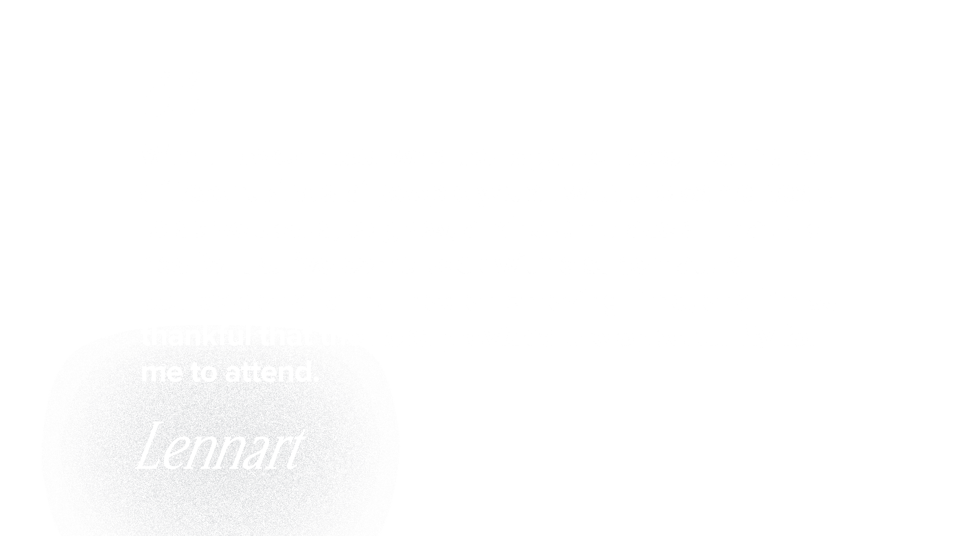 Lennart's testomnial of conference at the Brooklyn Tabernacle