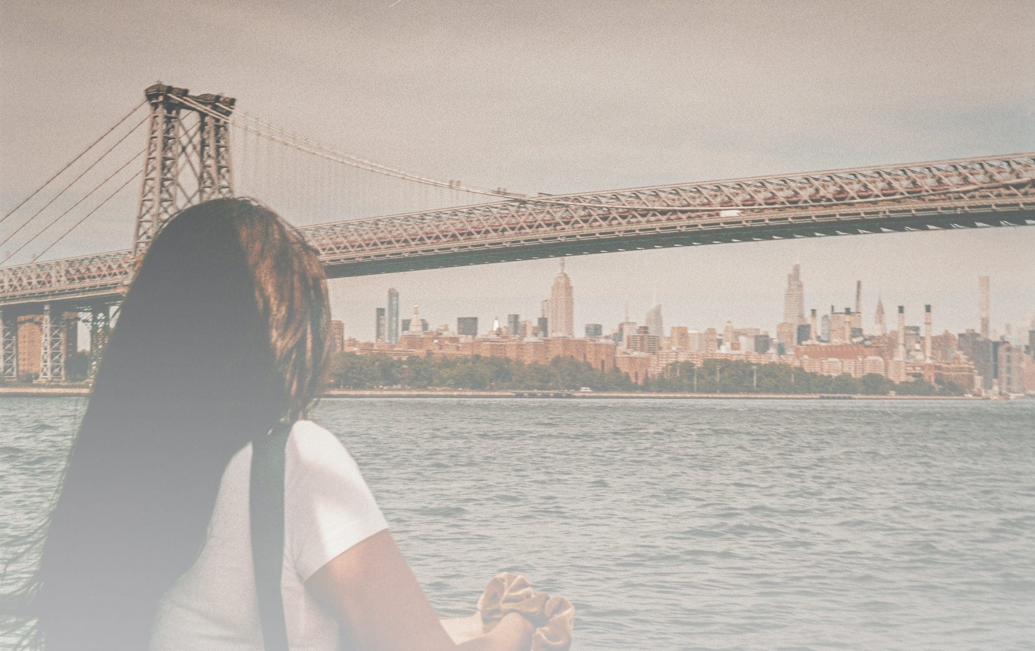 Looking out at the New York City skyline