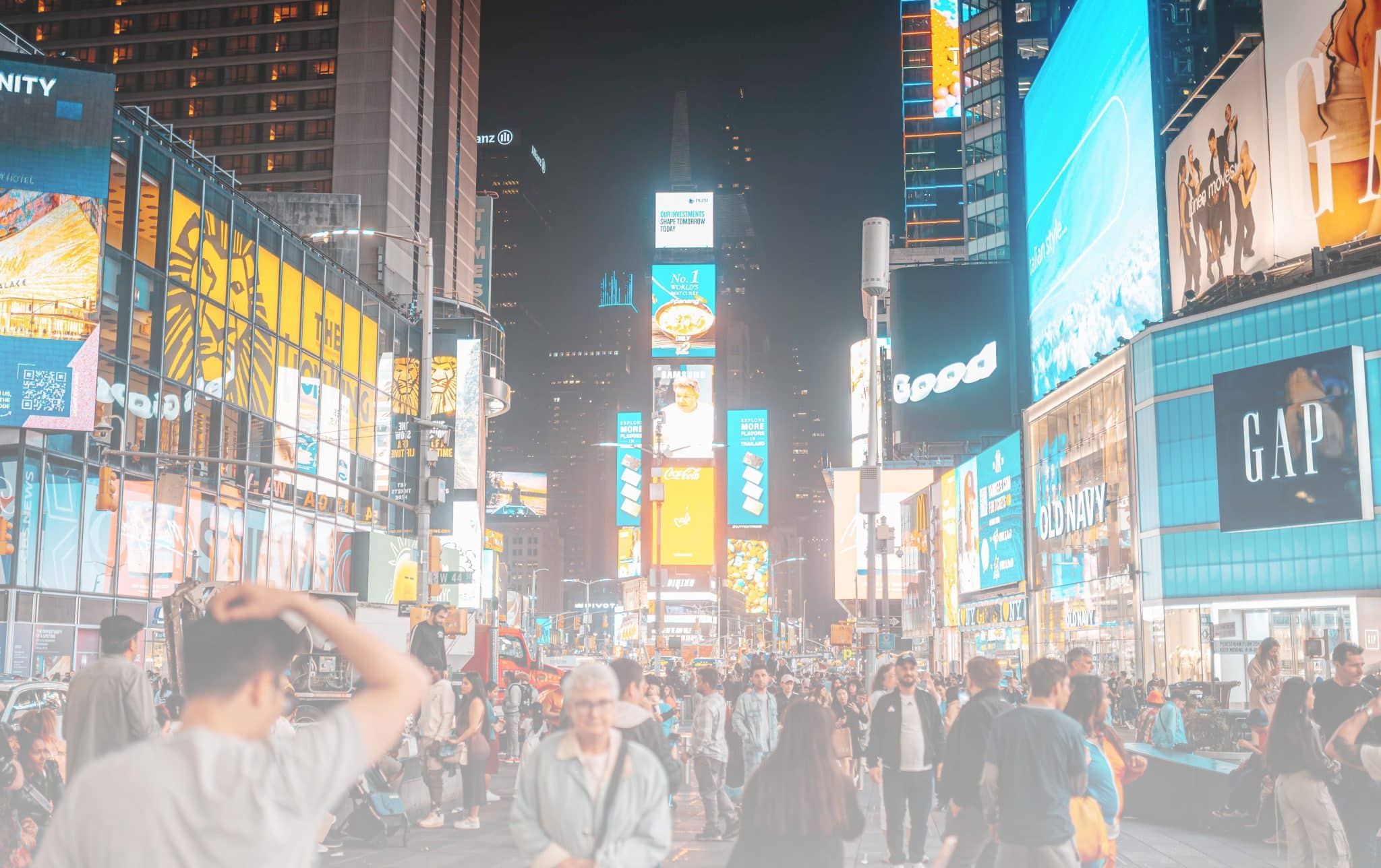 Standing Up for Jesus Among a Crowd of People in New York City